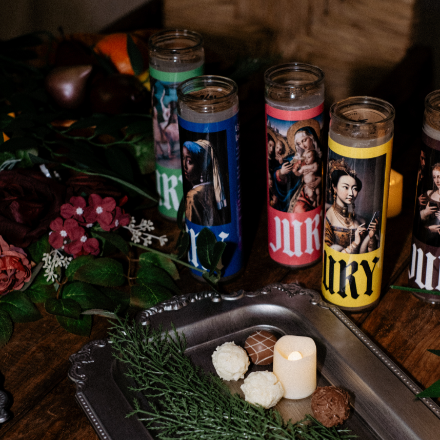 Blue Prayer Candle