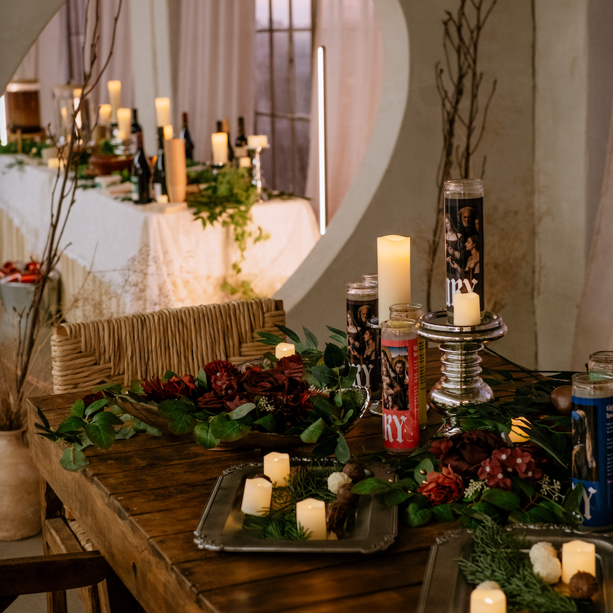 Blue Prayer Candle